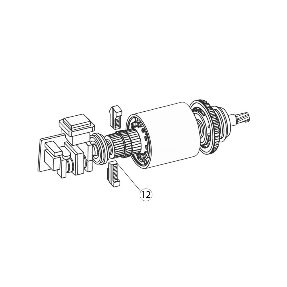 12 - Carbon Brush with Spring & Automatic Cut-off