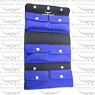 6 pocket pouch blue
