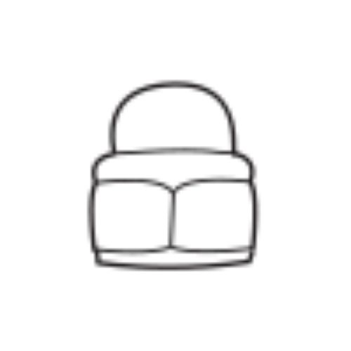 21 - M8 Domed Nyloc Nut