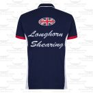 Longhorn Polo Shirt - Hereford Navy (back)