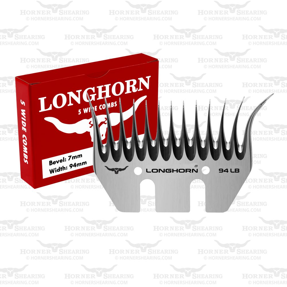 Box of 5 Longhorn 94lb Misprinted Combs- Right Handed (2170)