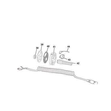 Complete Rear Cap and Coiled Flex Assembly for the Rambo QuickDraw