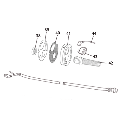 Complete Rear Cap and Straight Flex Assembly for the Rambo