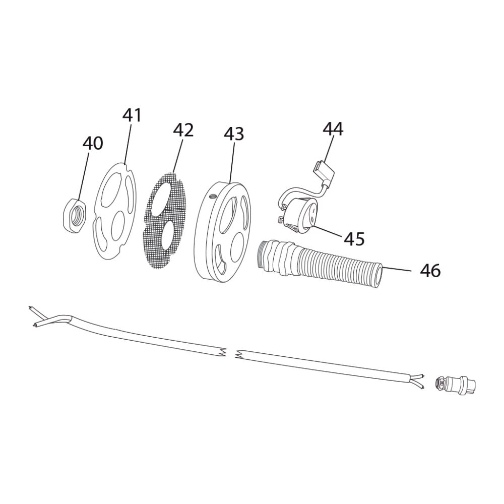 Complete Rear Cap and Straight Flex Assembly for the Rambo (6.3mm Red Terminal)