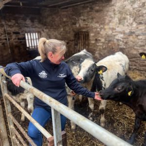 Longhorn Shearing 'No Farmers, No Food' Navy 1⁄4 Zip Sweat